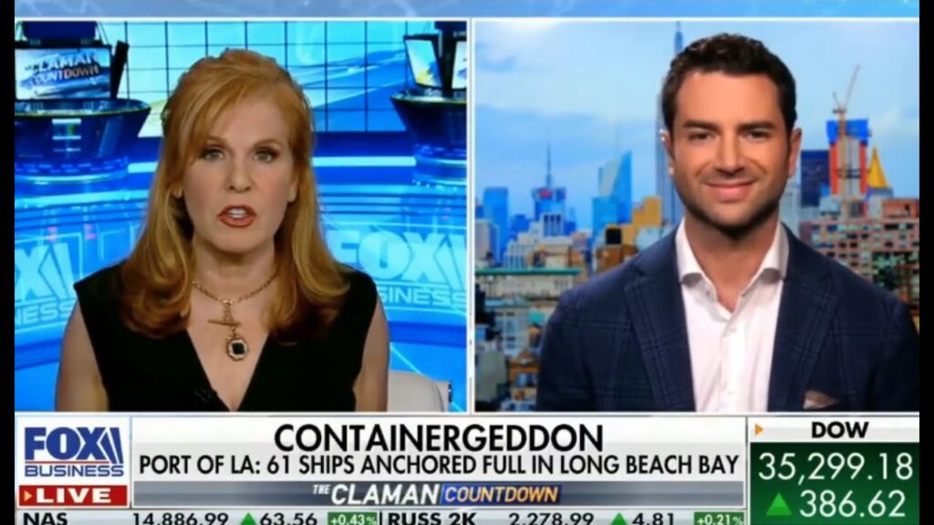 Blulabs CEO Remy Garson with Liz Claman on Fox Business discussing port congestion and the container crisis